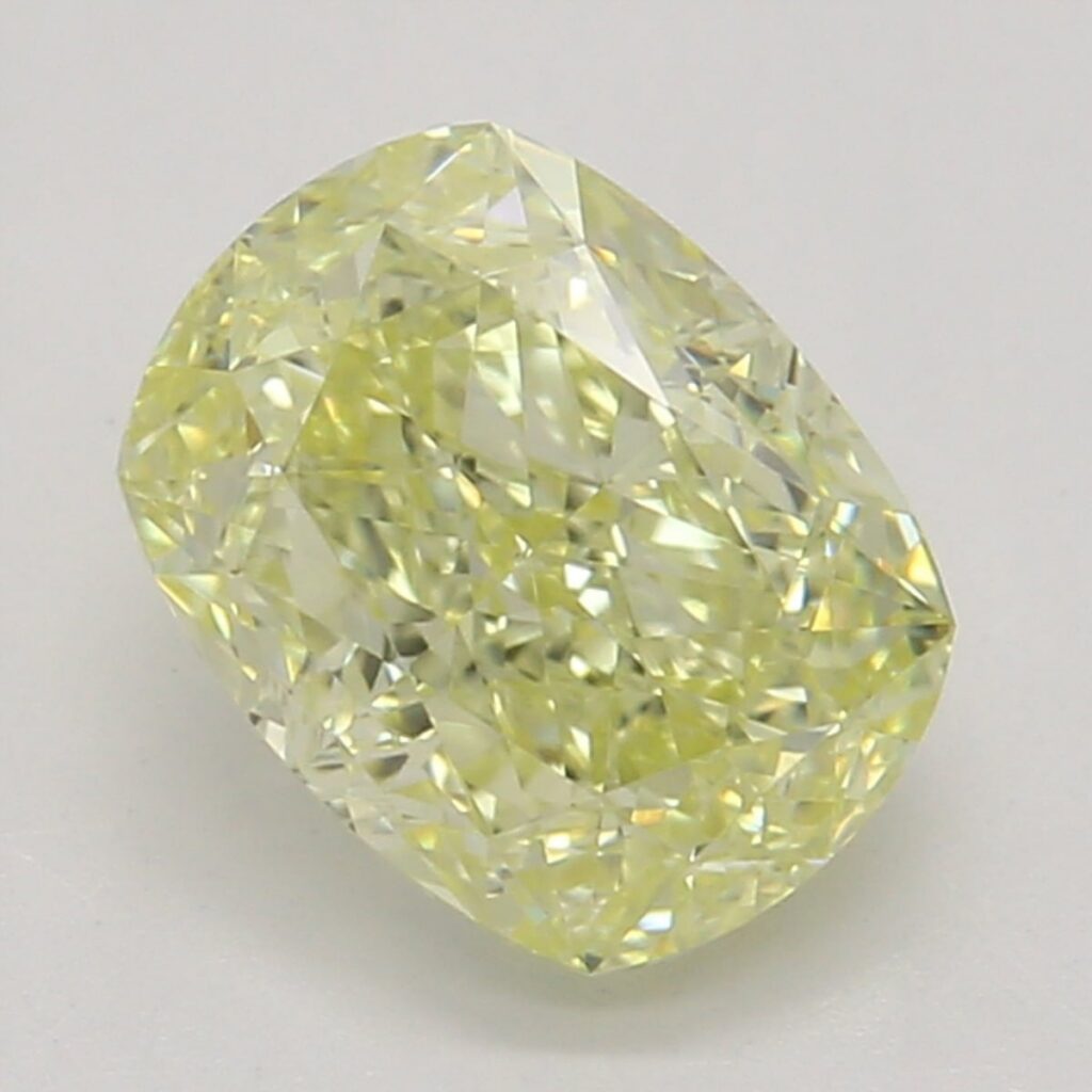 0.90 Ct. Fancy Yellow Cushion Diamond