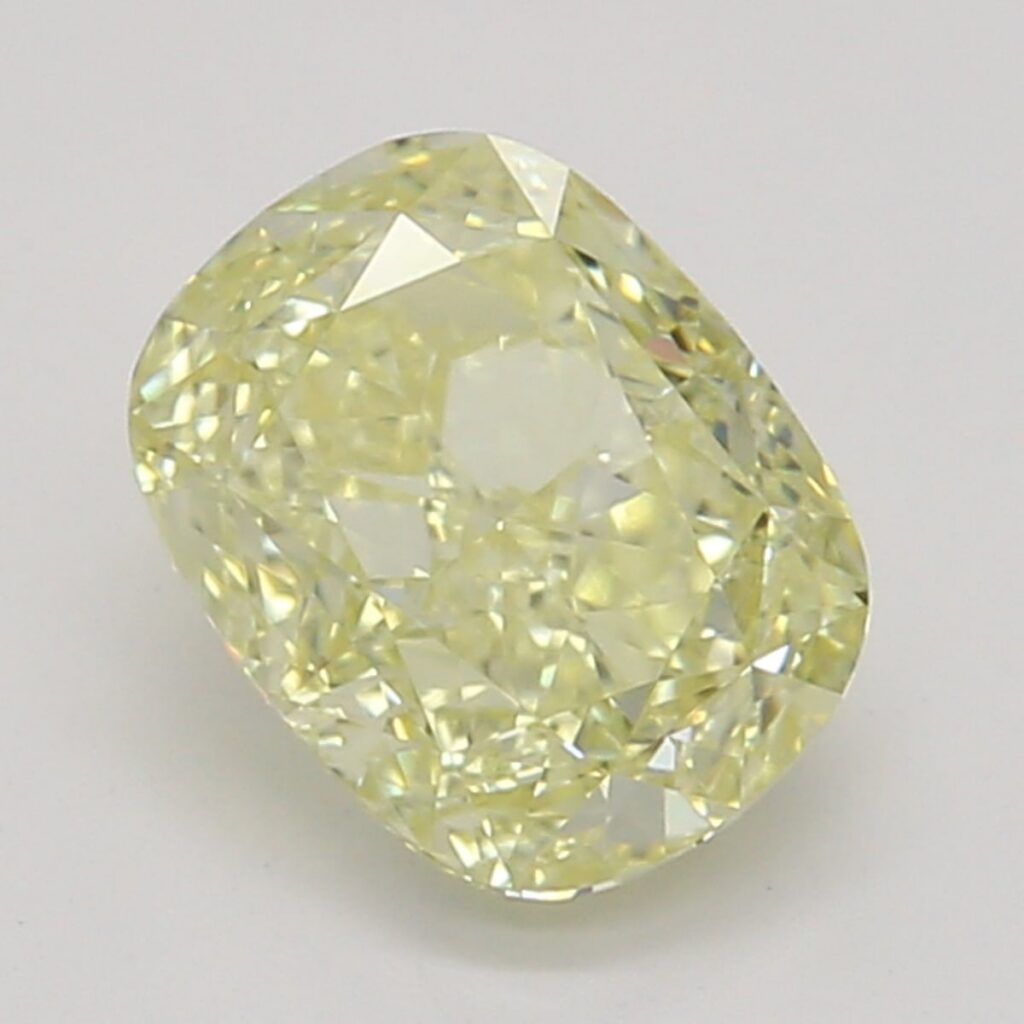 0.63 Ct. Fancy Yellow Cushion Diamond