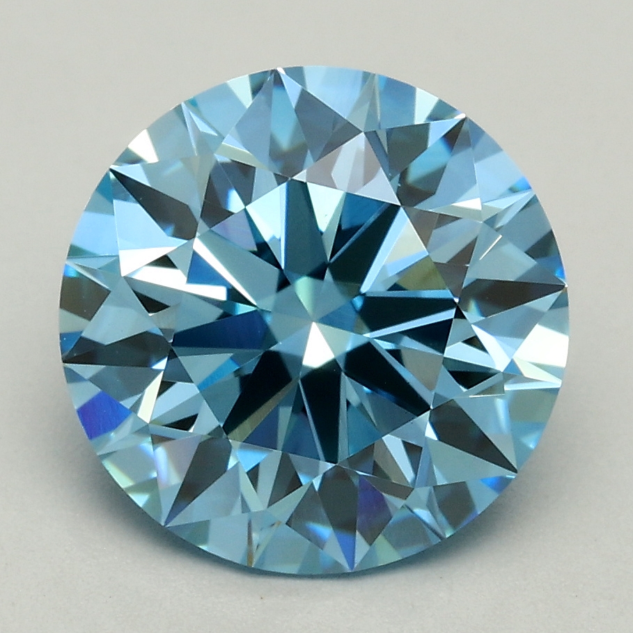 2.55 Ct. Fancy Intense Blue Round Lab Grown Diamond