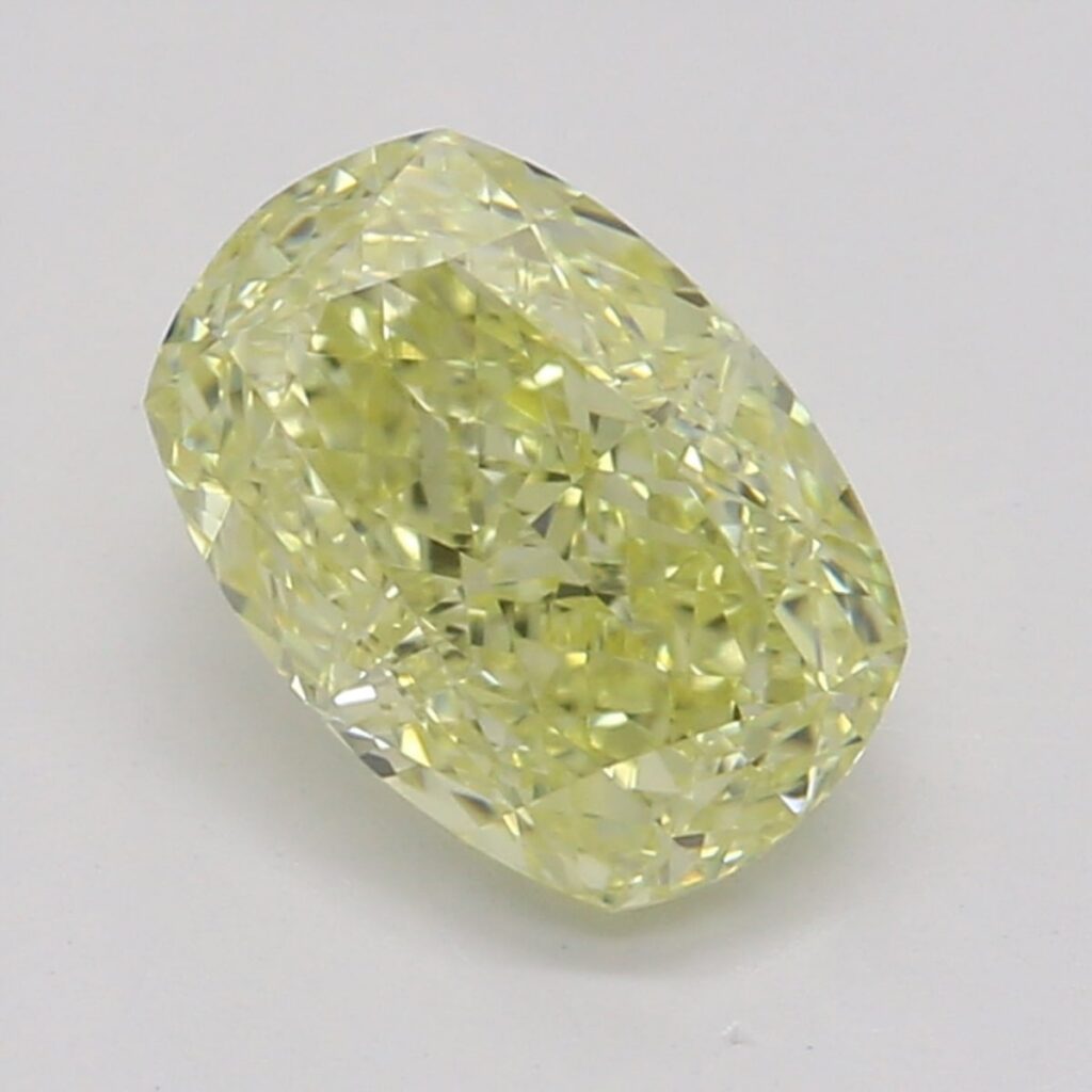0.78 Ct. Fancy Yellow Cushion Diamond