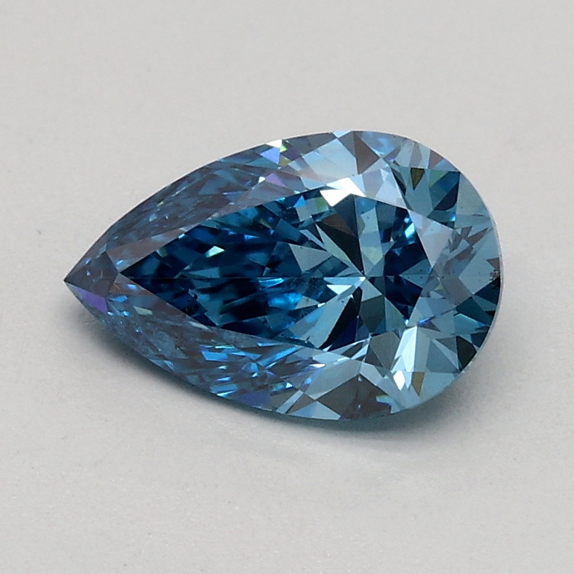 0.73 Ct. Fancy Vivid Blue Pear Lab Grown Diamond