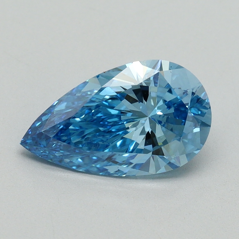 1.51 Ct. Fancy Vivid Blue Pear Lab Grown Diamond