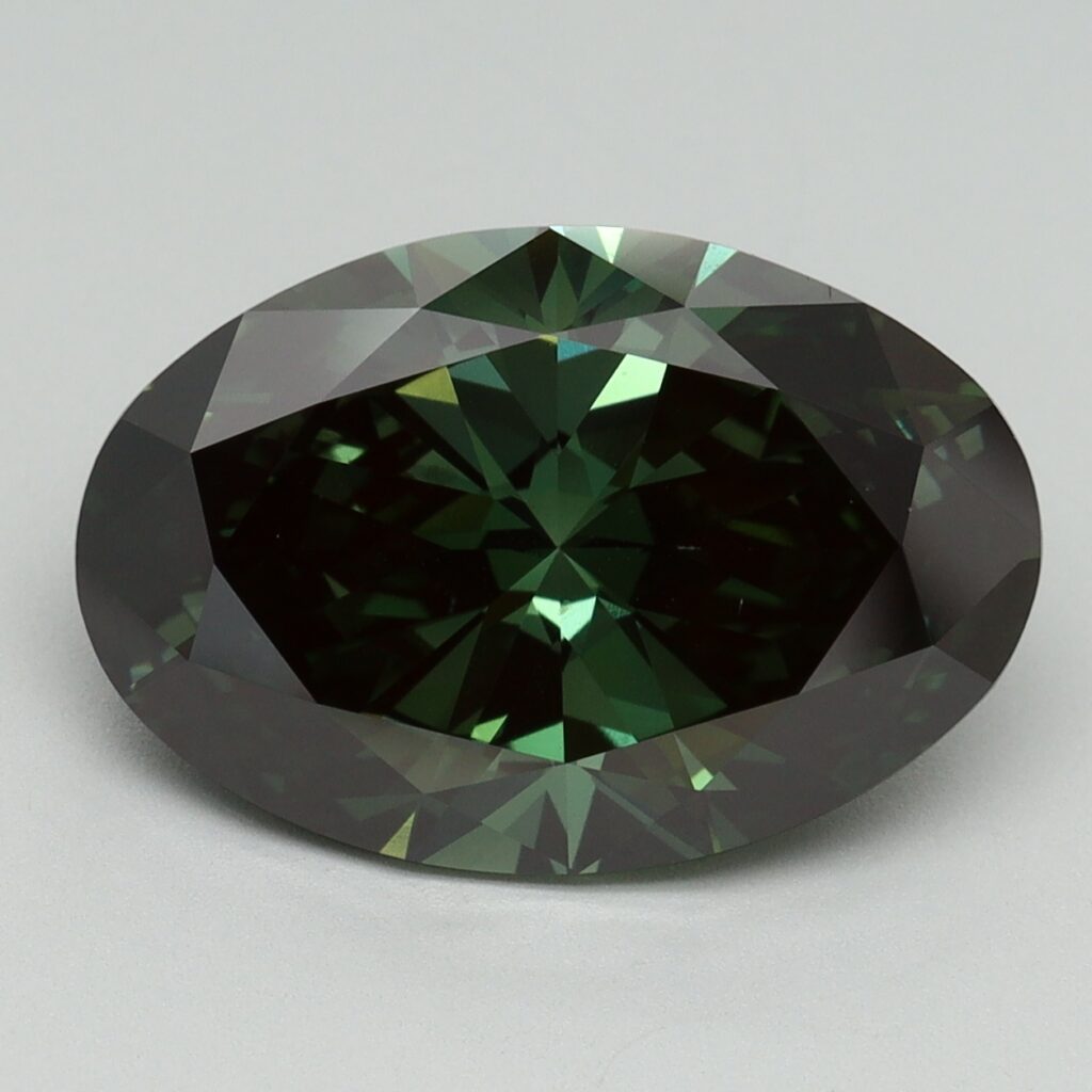 5.50 Ct. Fancy Deep Green Oval Lab Grown Diamond