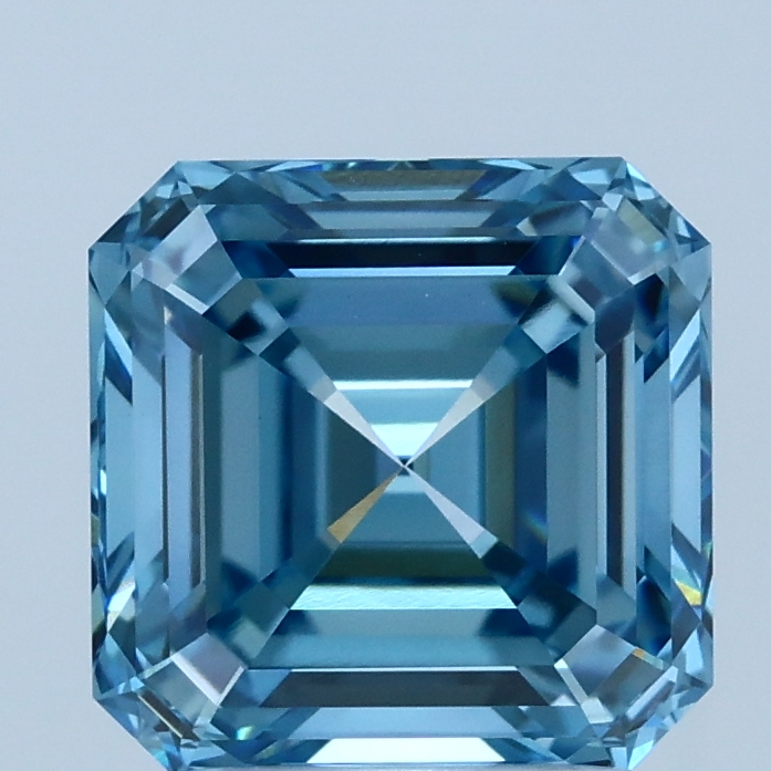2.50 Ct. Fancy Vivid  Blue Asscher Lab Grown Diamond