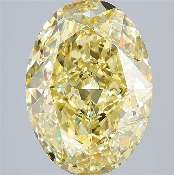 5.01 Ct. Fancy Intense  Yellow Oval Lab Grown Diamond