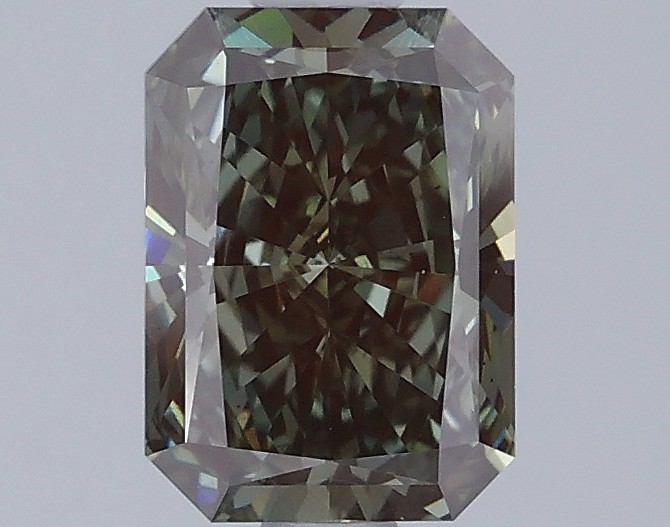 1.01 Ct. Fancy Deep  Green Radiant Lab Grown Diamond