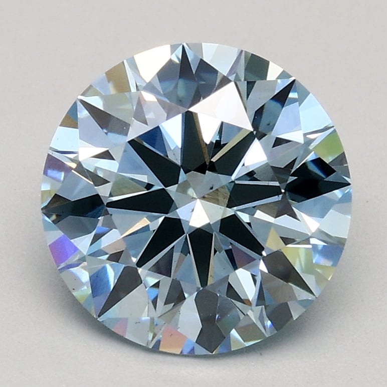 1.55 Ct. Fancy Blue Round Lab Grown Diamond