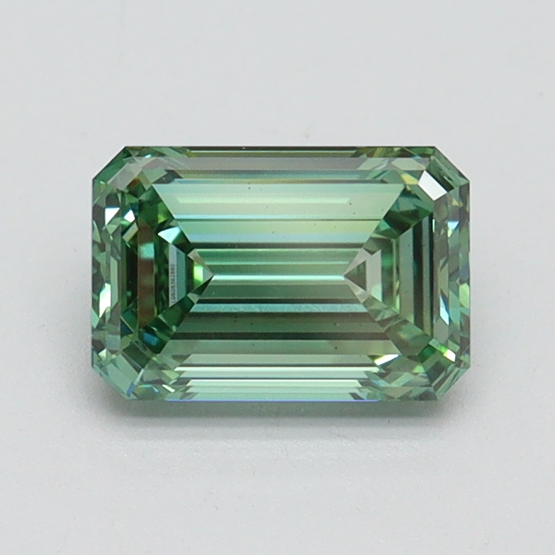 1.10 Ct. Fancy Vivid Pacific Green Emerald Lab Grown Diamond