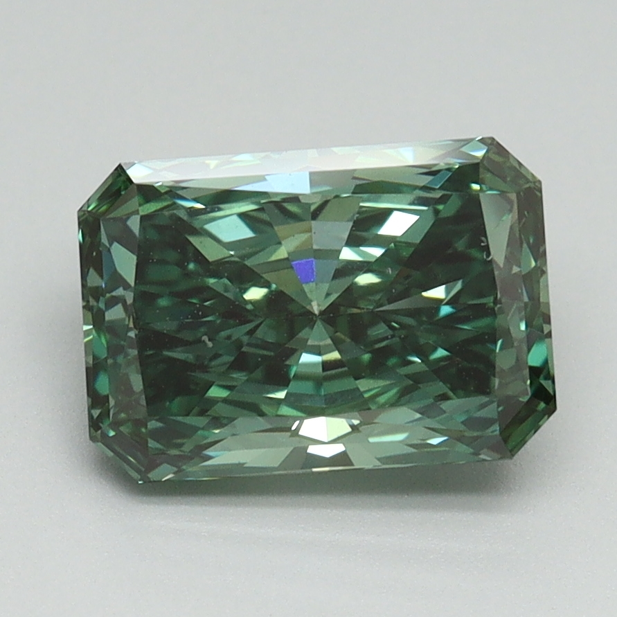 2.03 Ct. Fancy Vivid Pacific Green Radiant Lab Grown Diamond