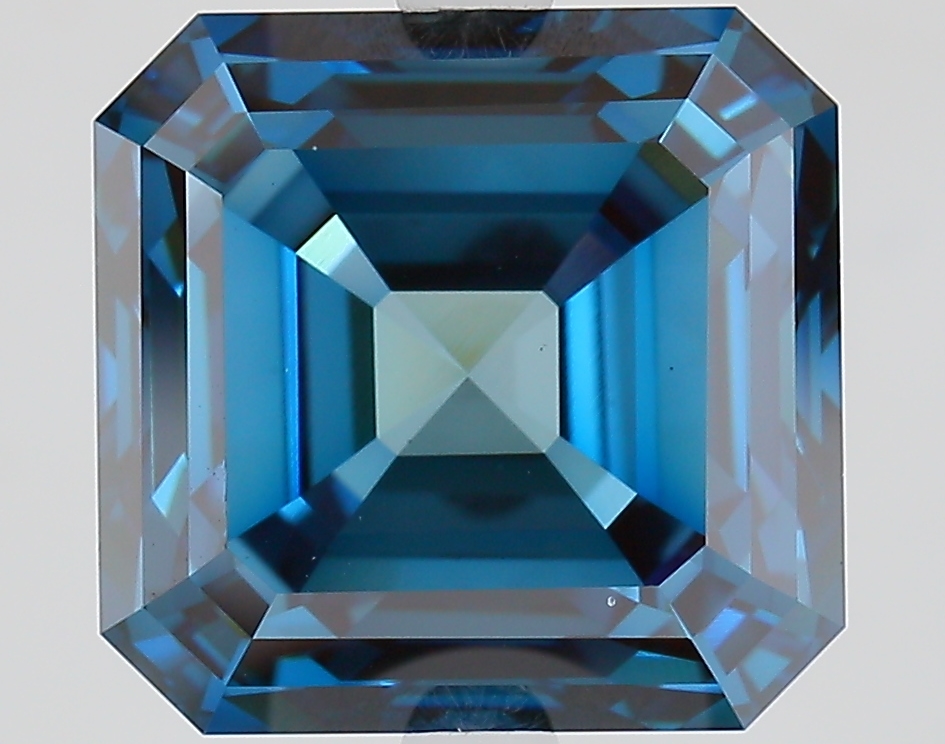 5.77 Ct. Fancy Vivid  Blue Asscher Lab Grown Diamond