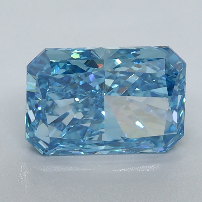1.53 Ct. Fancy Vivid Blue Radiant Lab Grown Diamond