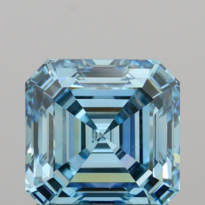1.04 Ct. Fancy Intense  Blue Asscher Lab Grown Diamond