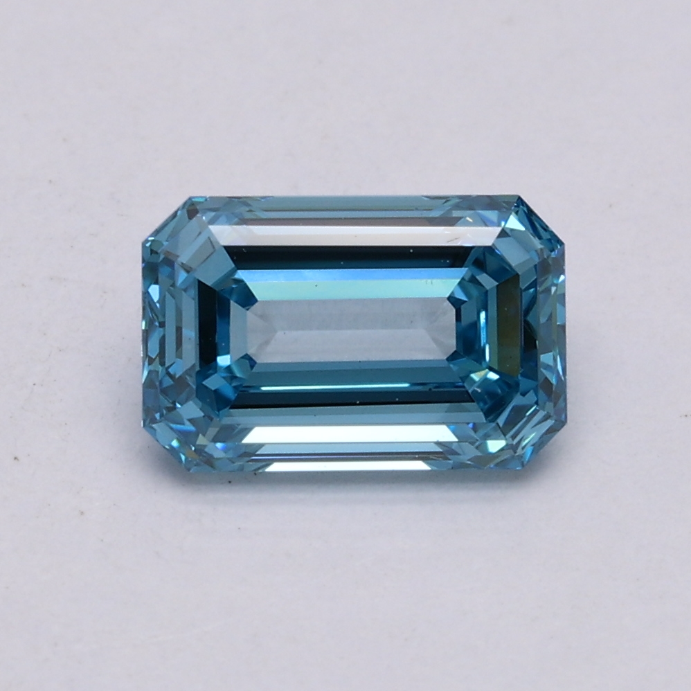 1.12 Ct. Fancy Intense Blue Emerald Lab Grown Diamond