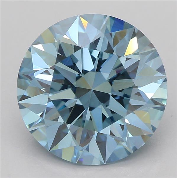 2.50 Ct. Fancy Vivid Blue Round Lab Grown Diamond