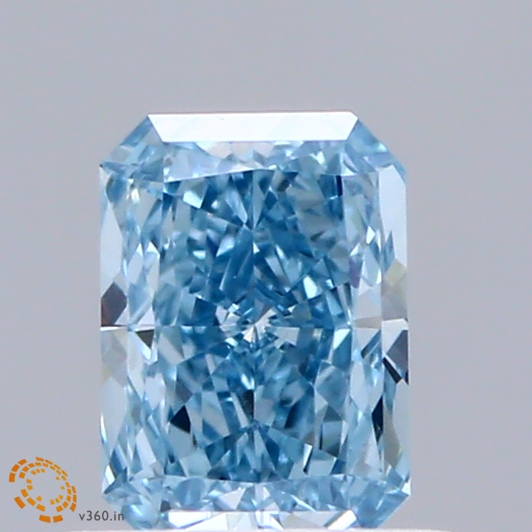0.53 Ct. Fancy Vivid Blue Radiant Lab Grown Diamond