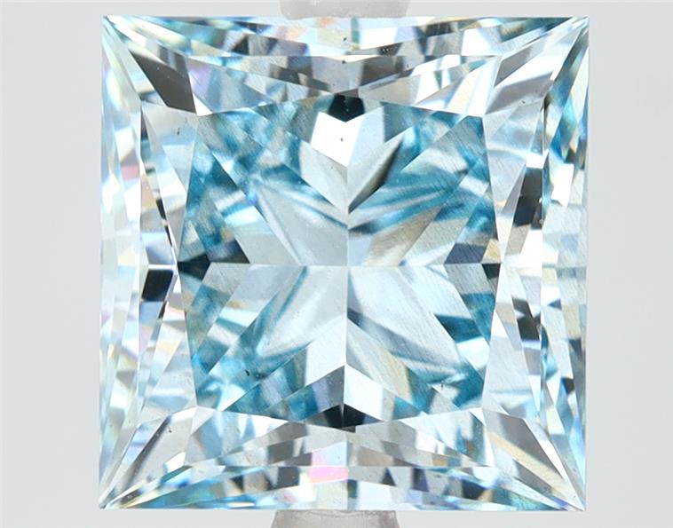 5.13 Ct. Fancy Intense Blue Princess Lab Grown Diamond