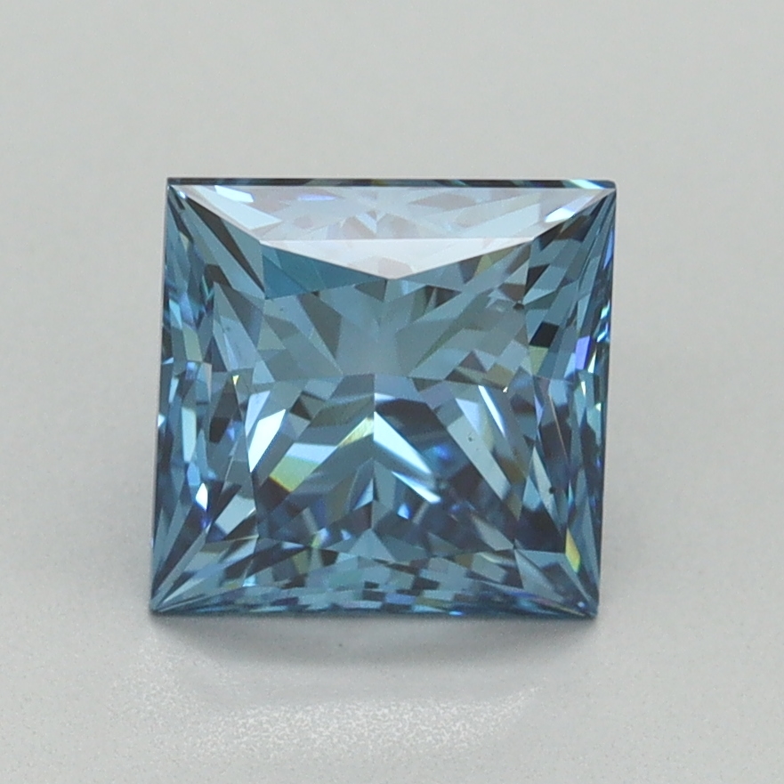 2.01 Ct. Fancy Vivid Blue Princess Lab Grown Diamond