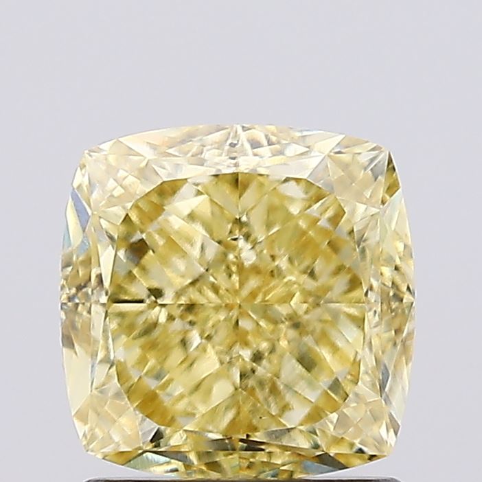 1.51 Ct. Fancy Intense  Yellow Cushion Lab Grown Diamond