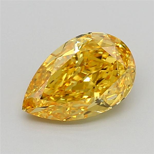2.02 Ct. Fancy Vivid  Yellow Pear Lab Grown Diamond