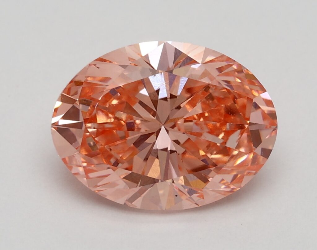 2.51 Ct. Fancy Vivid Pink Oval Lab Grown Diamond