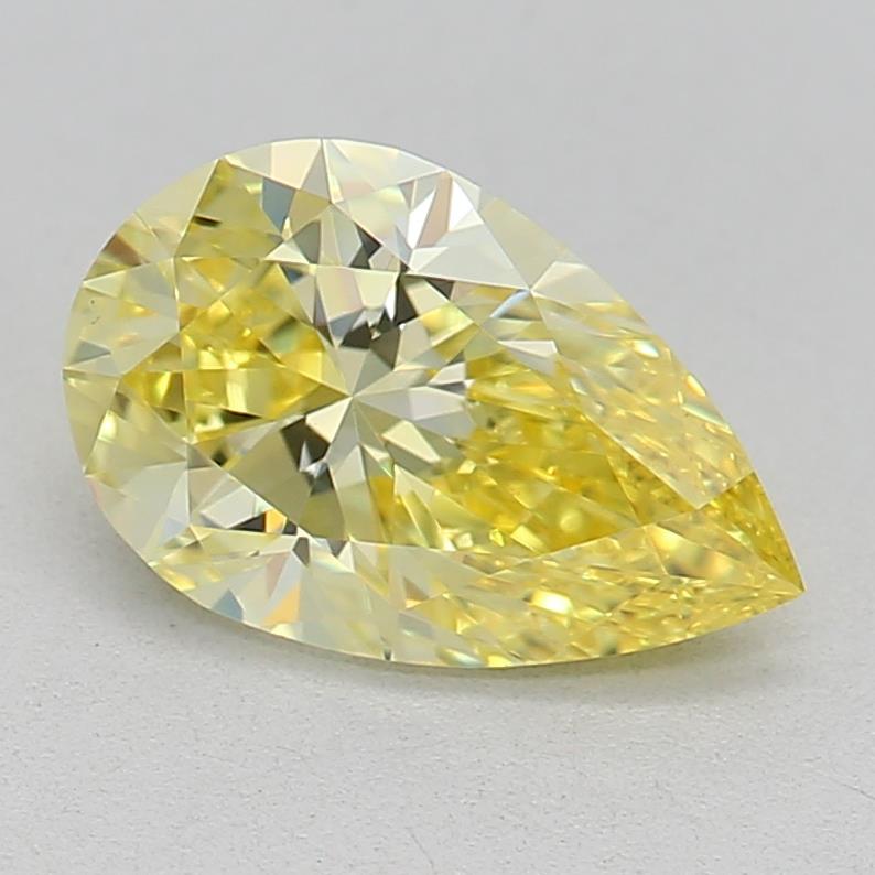0.8 Ct. Fancy Intense Yellow Pear Lab Grown Diamond