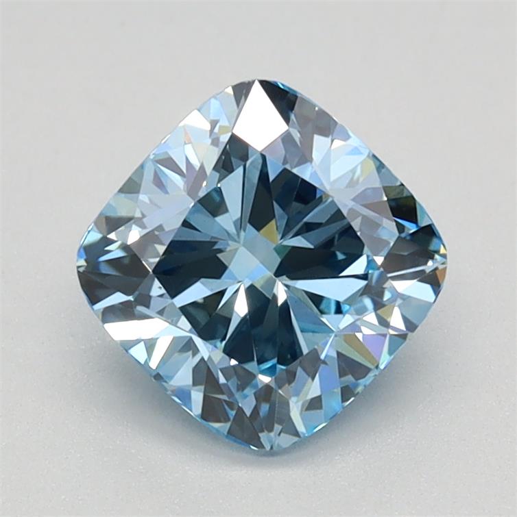 1.12 Ct. Fancy Vivid Blue Cushion Lab Grown Diamond