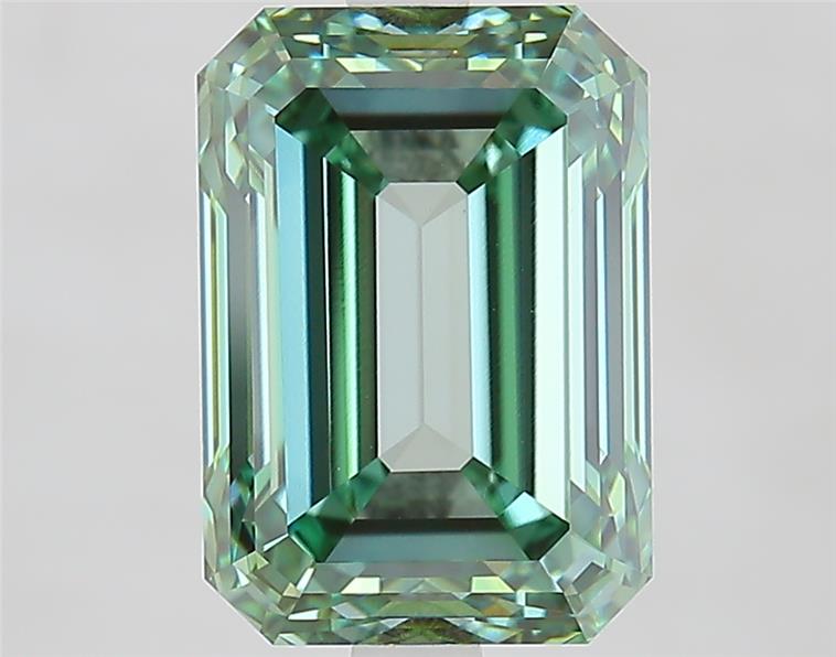 4.46 Ct. Fancy Vivid  Green Emerald Lab Grown Diamond