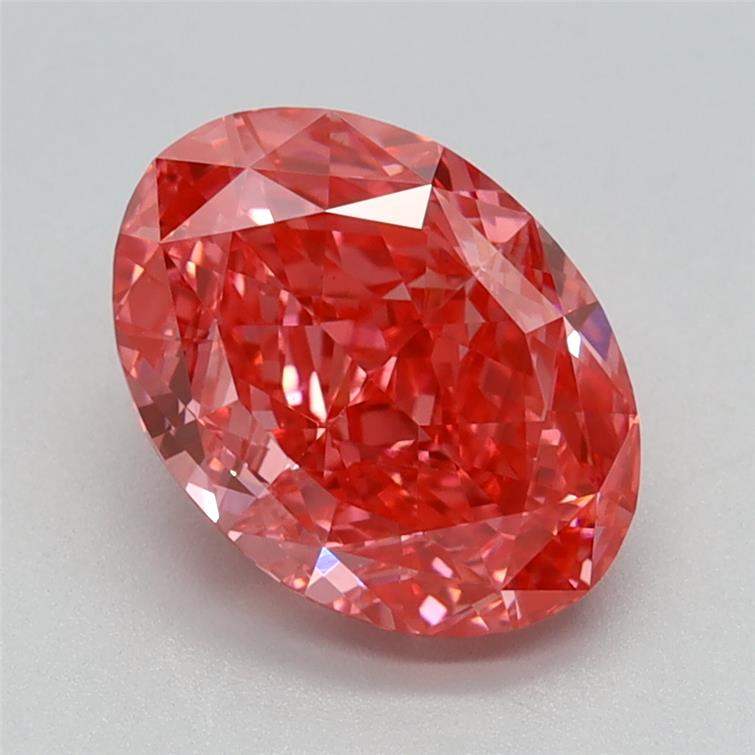 2.05 Ct. Fancy Vivid Pink Oval Lab Grown Diamond