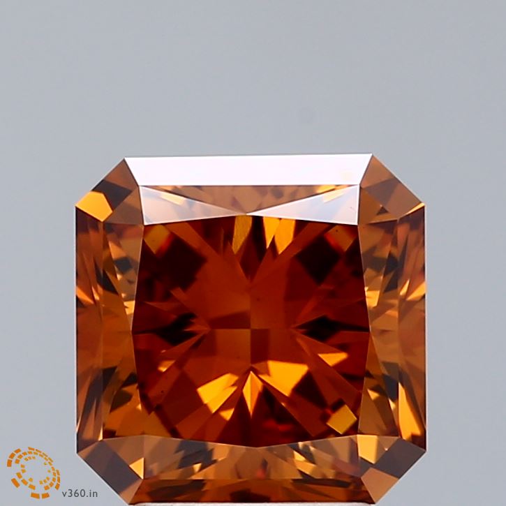 3.12 Ct. Fancy Orange Radiant Lab Grown Diamond