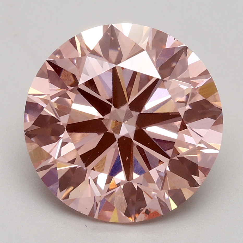 3.01 Ct. Fancy Intense Pink Round Lab Grown Diamond