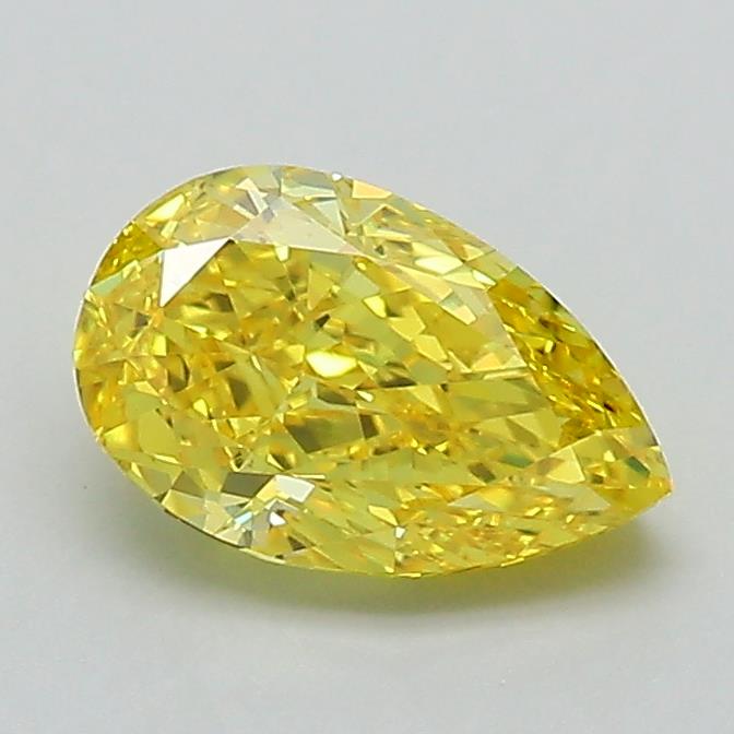 1.01 Ct. Fancy Vivid Yellow Pear Lab Grown Diamond