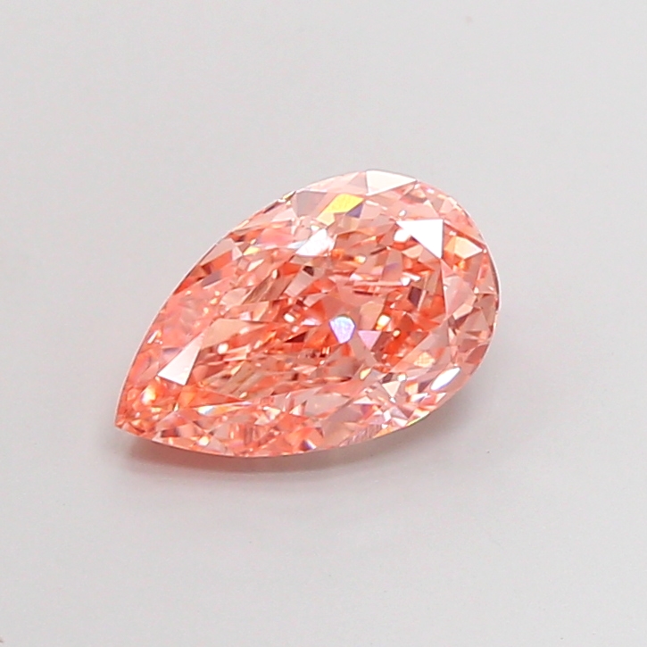 2.28 Ct. Fancy Intense Orangy Pink Pear Lab Grown Diamond