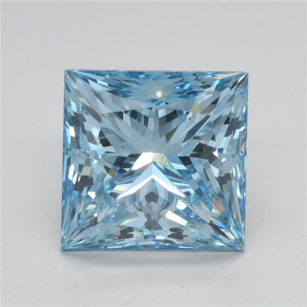 2.27 Ct. Fancy Vivid Blue Princess Lab Grown Diamond