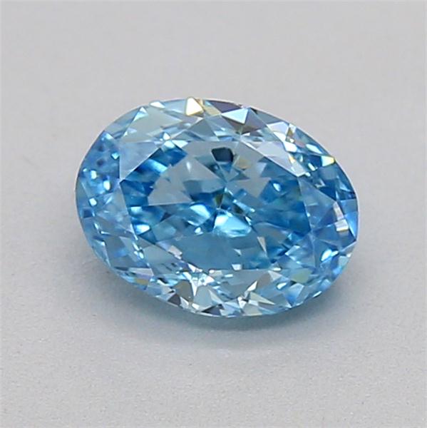 0.53 Ct. Fancy Vivid  Blue Oval Lab Grown Diamond