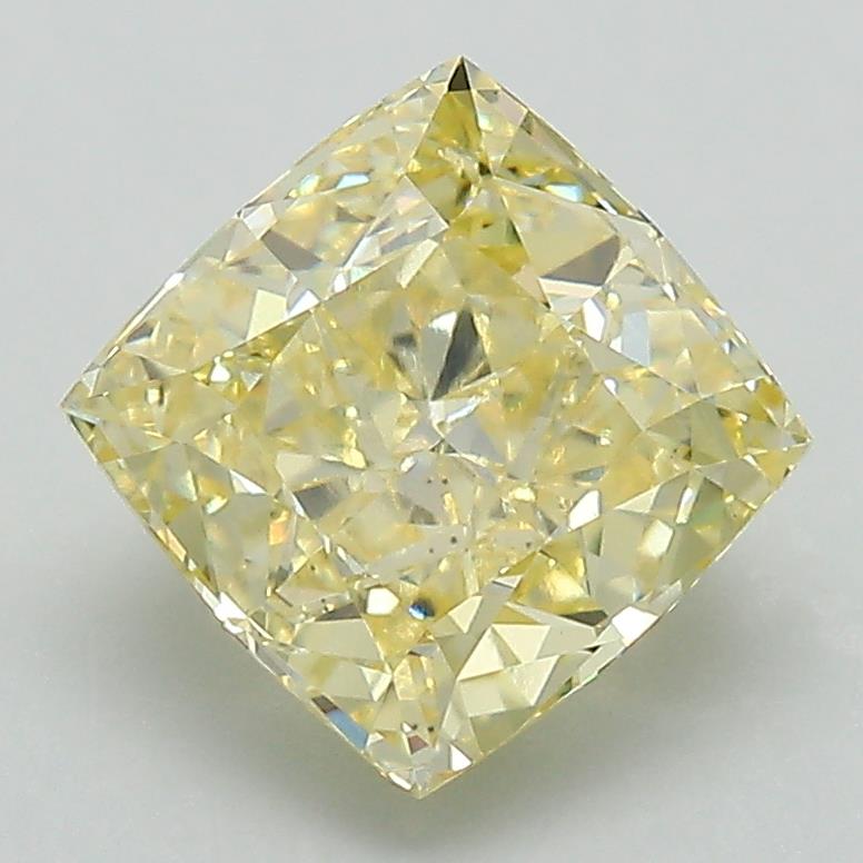 2.62 Ct. Fancy Intense Yellow Cushion Lab Grown Diamond