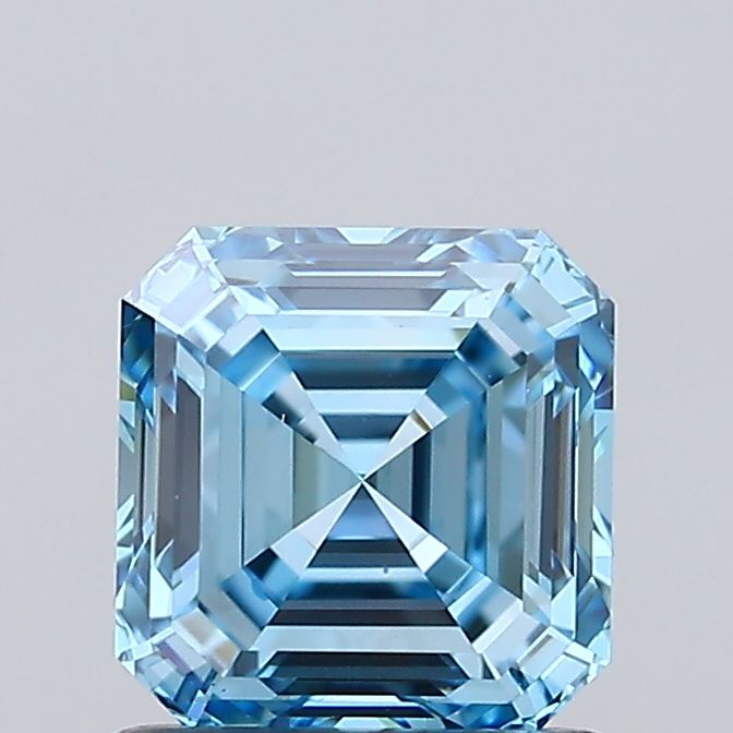 1.00 Ct. Fancy Vivid  Blue Asscher Lab Grown Diamond