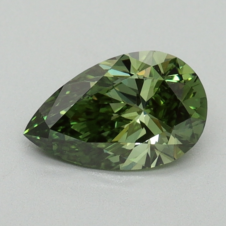 0.71 Ct. Fancy Vivid Green Pear Lab Grown Diamond