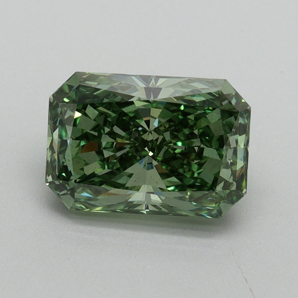 1.80 Ct. Fancy Vivid Pacific Green Radiant Lab Grown Diamond