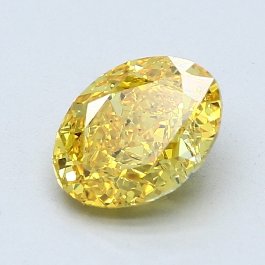 1.92 Ct. Fancy Vivid Yellow Oval Lab Grown Diamond