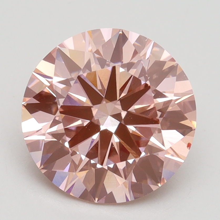2.49 Ct. Fancy Intense Pink Round Lab Grown Diamond