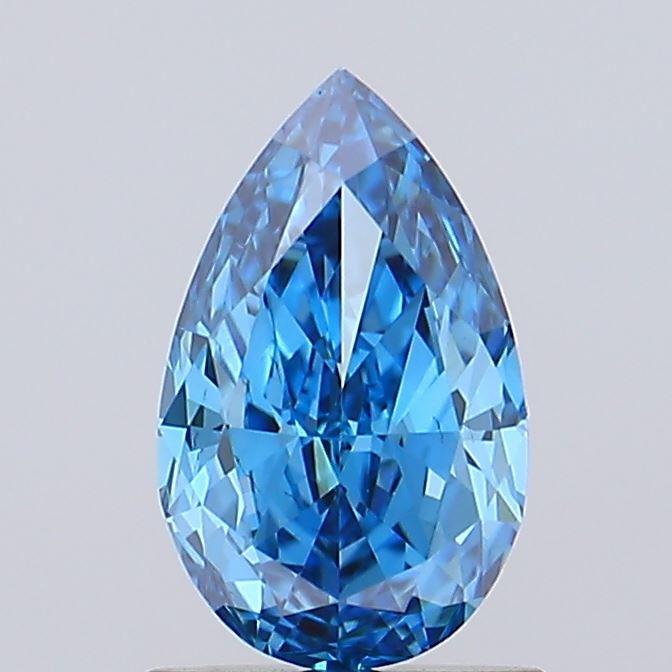 0.87 Ct. Fancy Vivid  Blue Pear Lab Grown Diamond