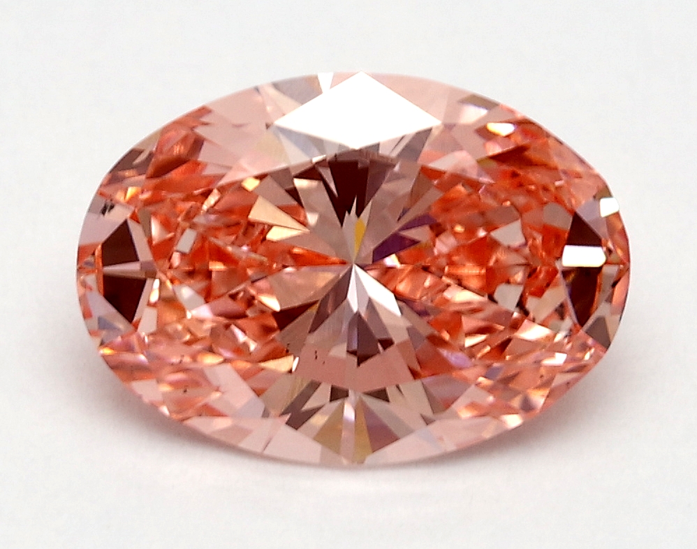 1.71 Ct. Fancy Vivid Pink Oval Lab Grown Diamond