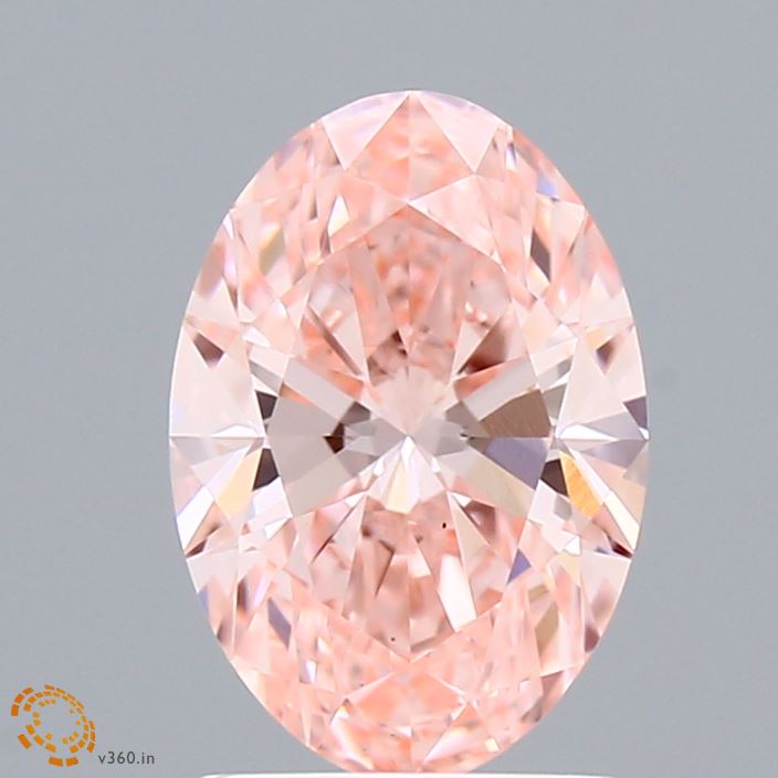 1.69 Ct. Fancy Vivid  Pink Oval Lab Grown Diamond