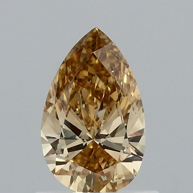 0.70 Ct. Fancy Intense  Yellow Pear Lab Grown Diamond