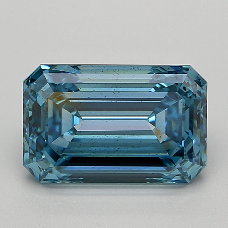 5.07 Ct. Fancy Vivid  Blue Emerald Lab Grown Diamond