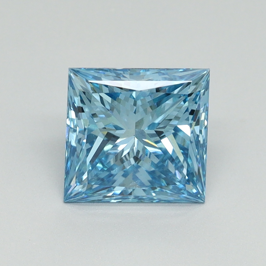 1.51 Ct. Fancy Vivid Blue Princess Lab Grown Diamond