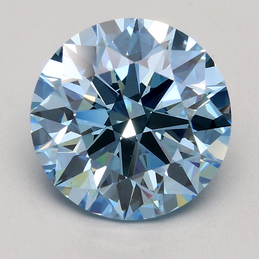 2.06 Ct. Fancy Blue Round Lab Grown Diamond