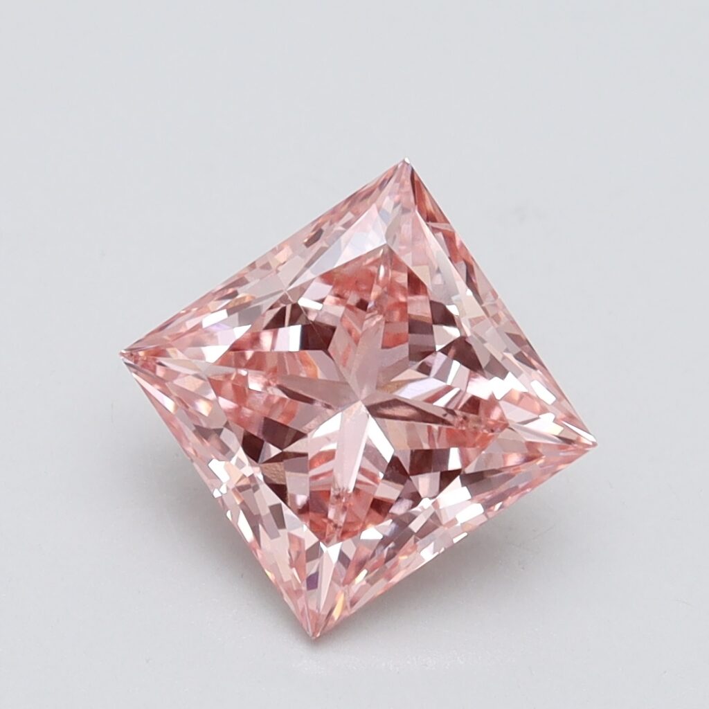 2.02 Ct. Fancy Intense Pink Princess Lab Grown Diamond