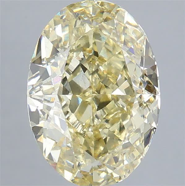 3.03 Ct. Fancy Light  Yellow Oval Lab Grown Diamond