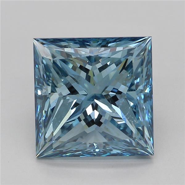 2.29 Ct. Fancy Vivid Blue Princess Lab Grown Diamond